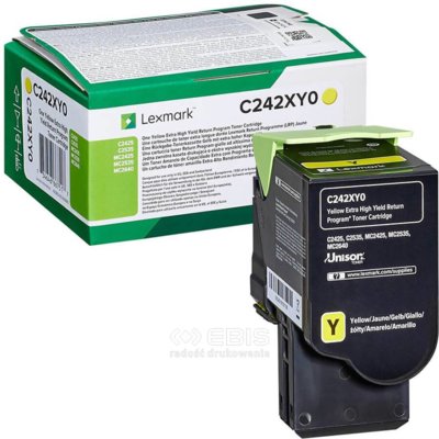 Toner LEXMARK C242XY0 Żółty