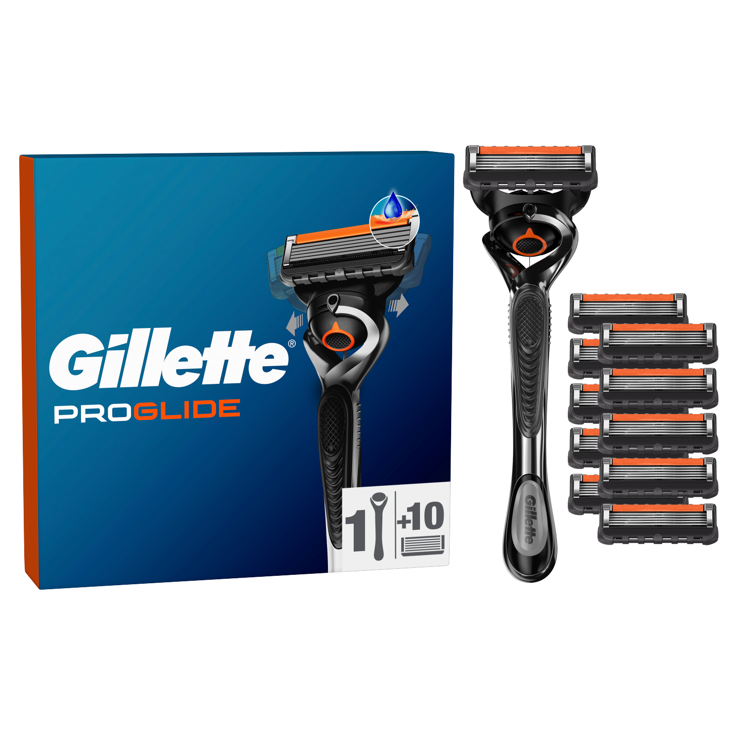 Gillette Fusion 5 Proglide maszynka do golenia, 1 szt. + ostrza, 10 szt./1 opak.