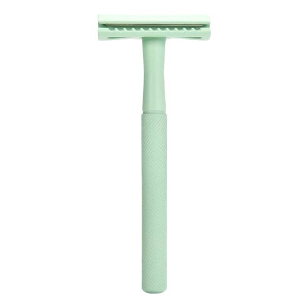 Bambaw metalowa maszynka do golenia na żyletki mint green, 1 szt.