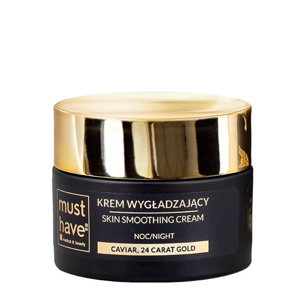 MustHave Prestige wygładzający krem na noc z 24-karatowym złotem i kawiorem, 50 ml