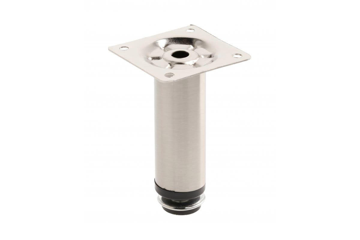 Nóżka meblowa GTV BD-100, cylindryczny, H=100 mm, fi30 mm, stal, stal szczotkowana