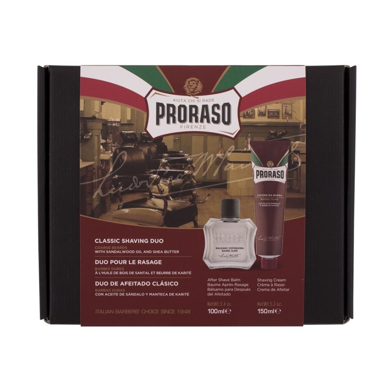 Proraso Duo Pack Red Tube  zestaw: krem do golenia, 150 ml + krem po goleniu, 100 ml