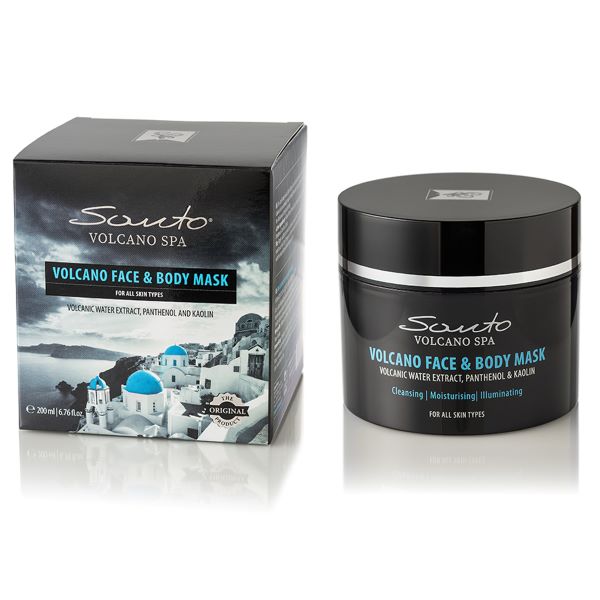Santo Volcano Spa dotleniająco-oczyszczająca maska do twarzy oraz ciała, 200 ml
