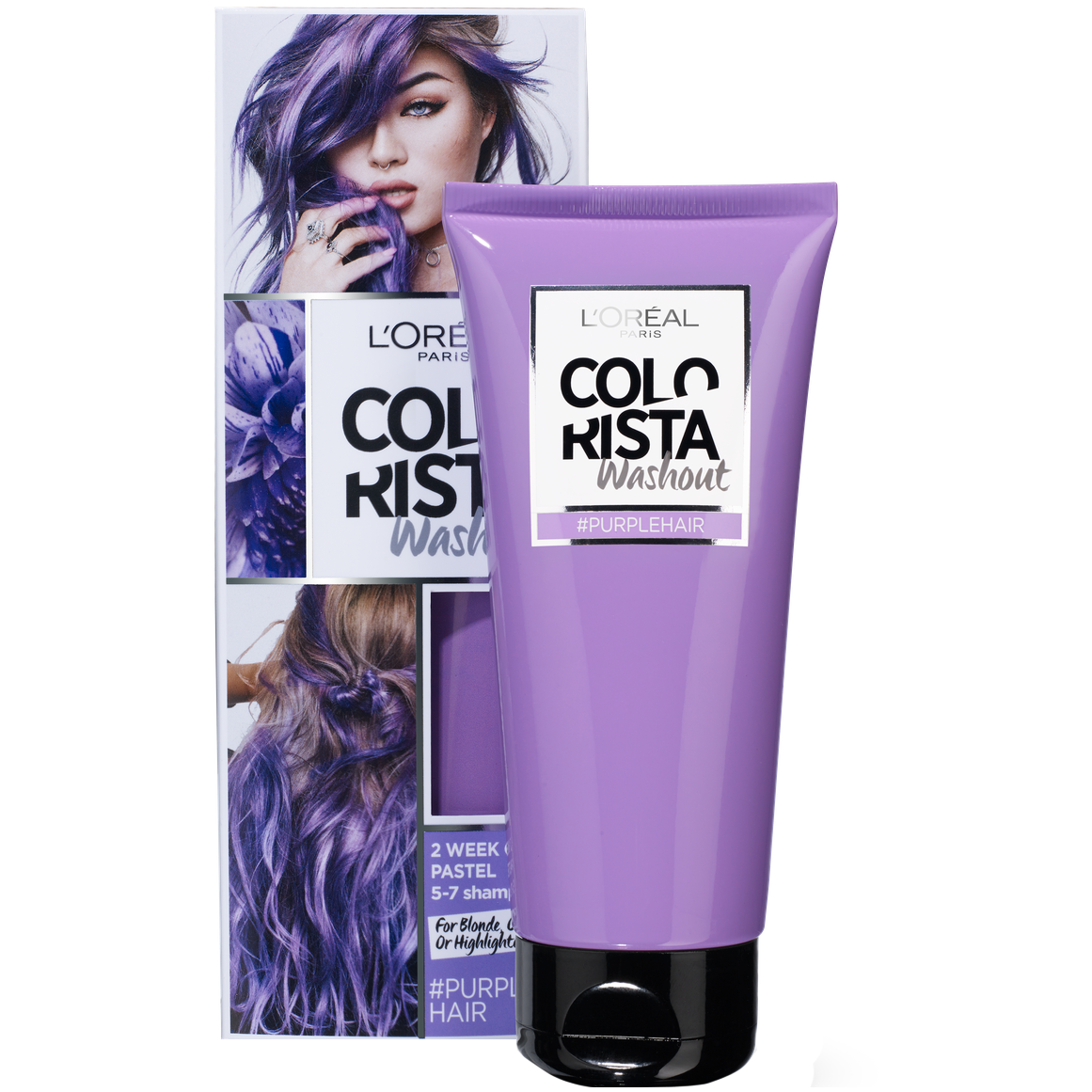 Colorista Szampony Koloryzujace Szampon Koloryzujący Pastel Purple Hair 80 Ml