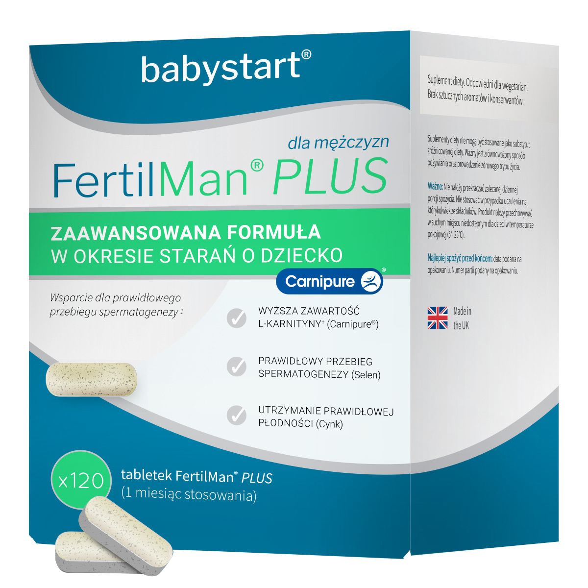 BabyStart FertilMan Plus suplement diety, 120 tabl./1 opak.