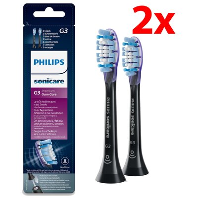 Oryginalne końcówki Philips Sonicare G3 HX9052/33 Miękkie włókna (2 szt.) (Zdrowsze dziąsła)