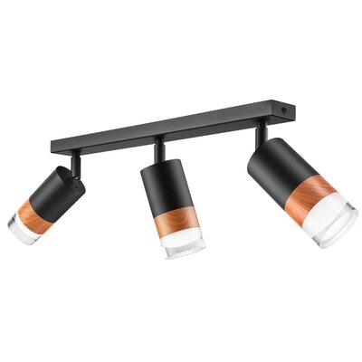 Lampa sufitowa punktowa LAMKUR Aurora 43678 Czarno-dębowy