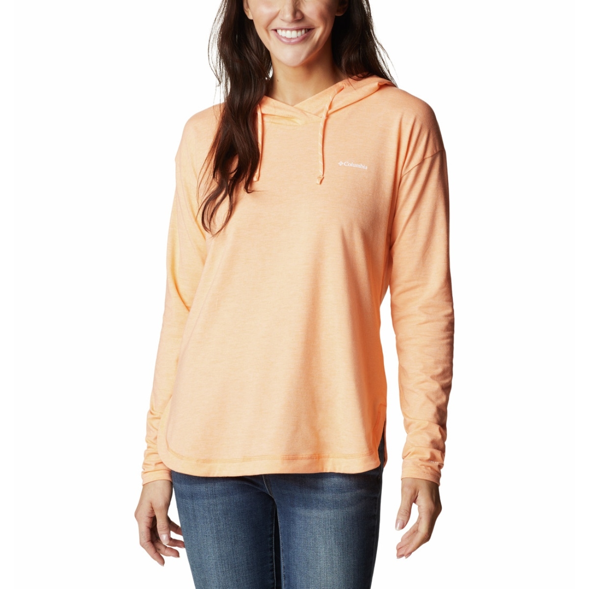 Damska bluza Columbia Sun Trek EU Hooded Pullover peach heather - M