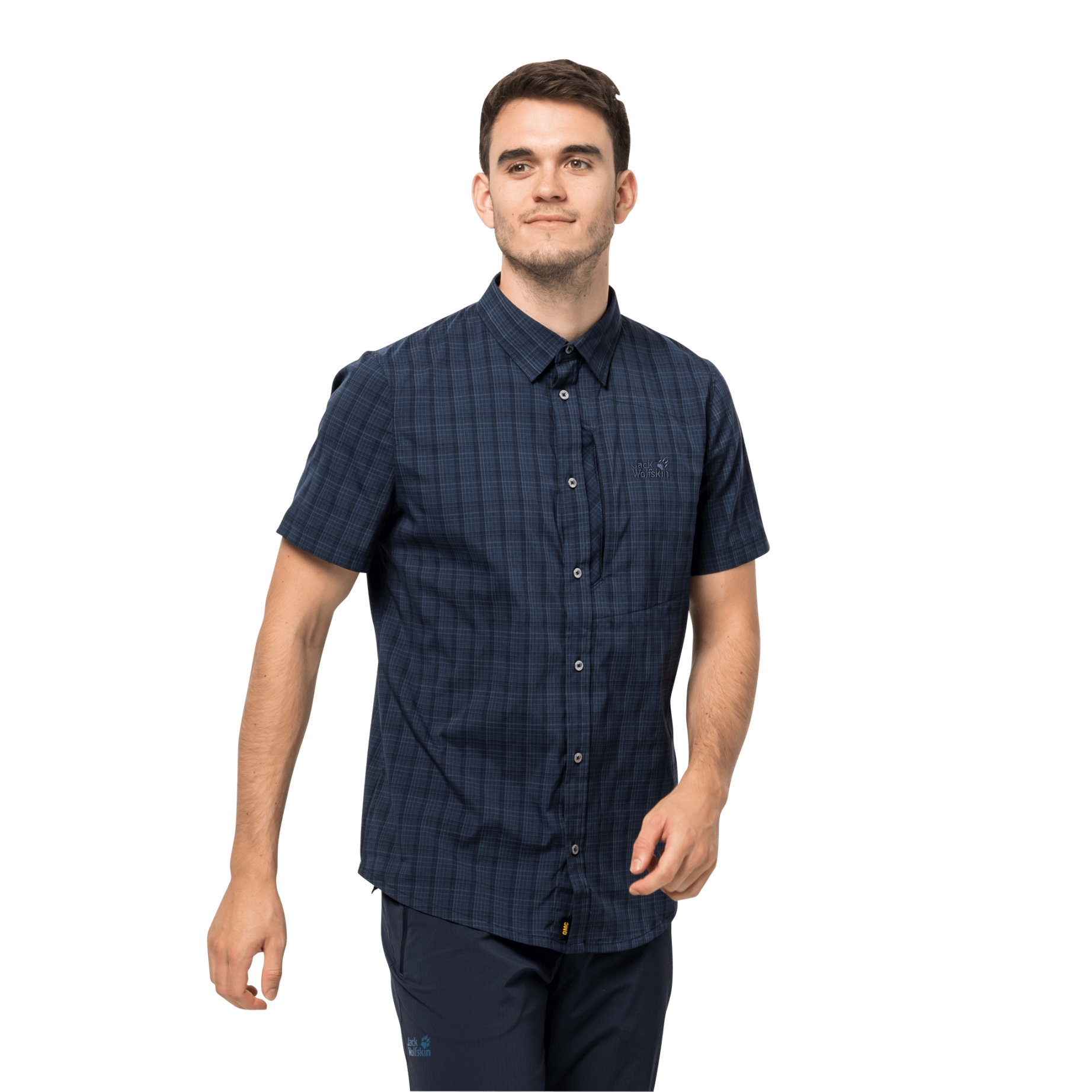 Koszula męska RAYS STRETCH VENT SHIRT MEN night blue checks - S