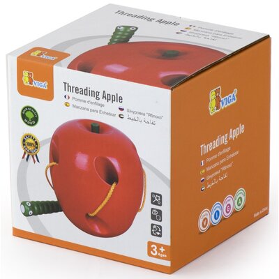 Przeplatanka edukacyjna VIGA Learn from Fun Robaczek w jabłuszku 56276