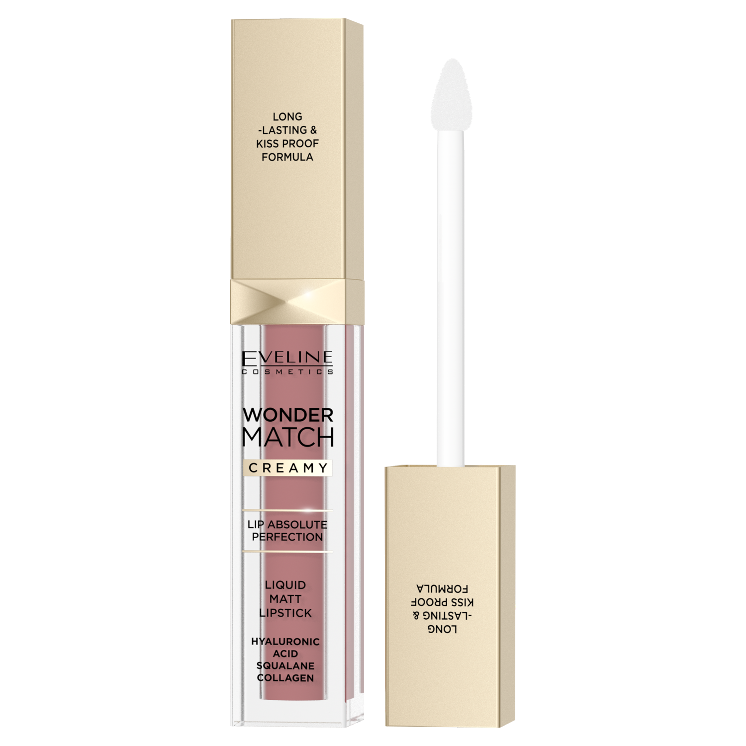 Eveline Cosmetics Wonder Match matowa pomadka w płynie do ust 05 sweet nude, 6,8 ml