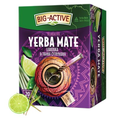 Herbata BIG ACTIVE Yerba Mate Limonka & Trawa cytrynowa (20 sztuk)