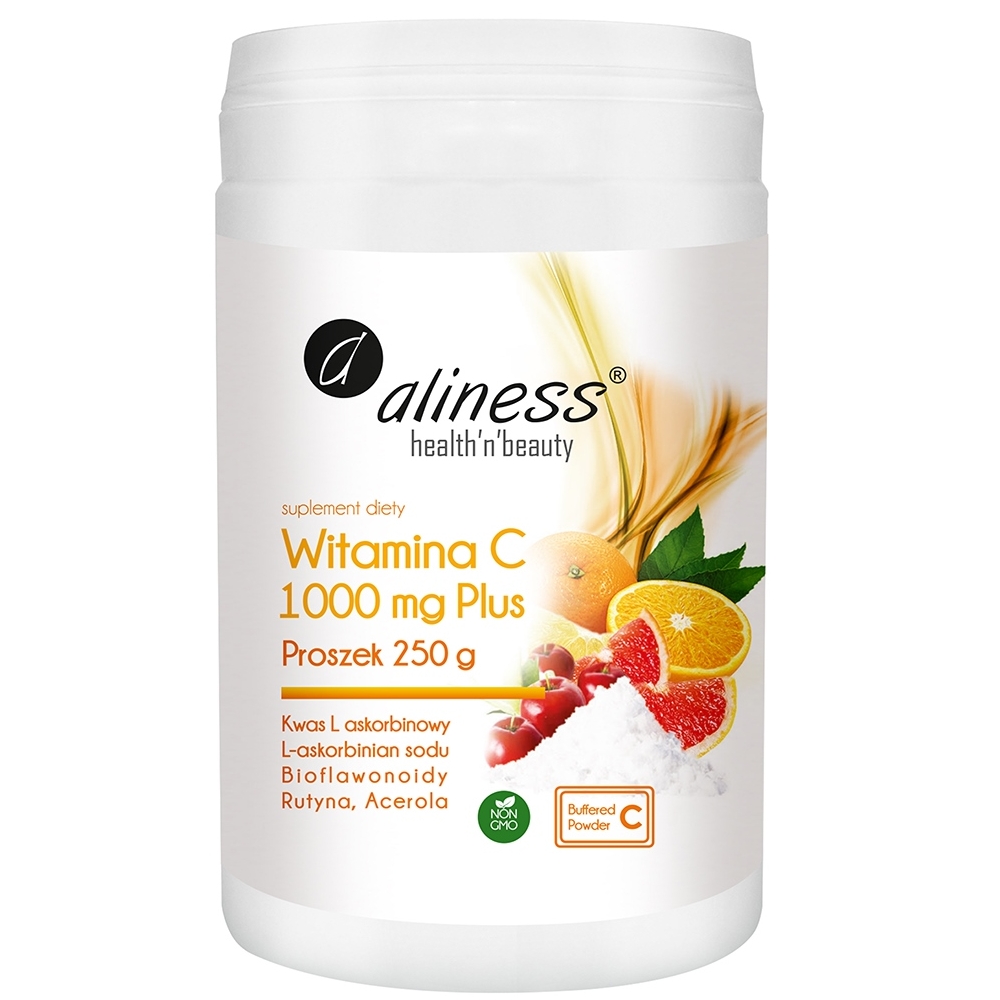 Aliness Witamina C 1000 mg Plus suplement diety suplement diety witamina C, 250 g