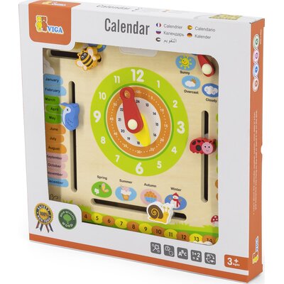 Zabawka VIGA Learn from Fun Zegar i kalendarz 44538