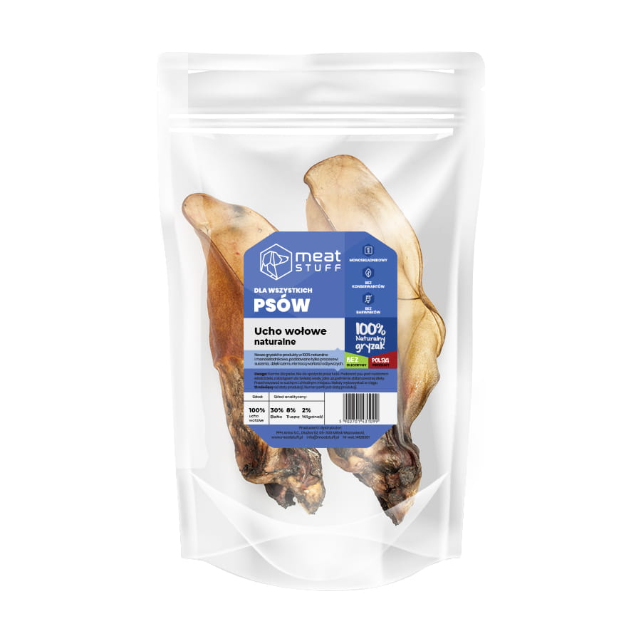 MEAT STUFF Ucho wołowe naturalne 1 szt.