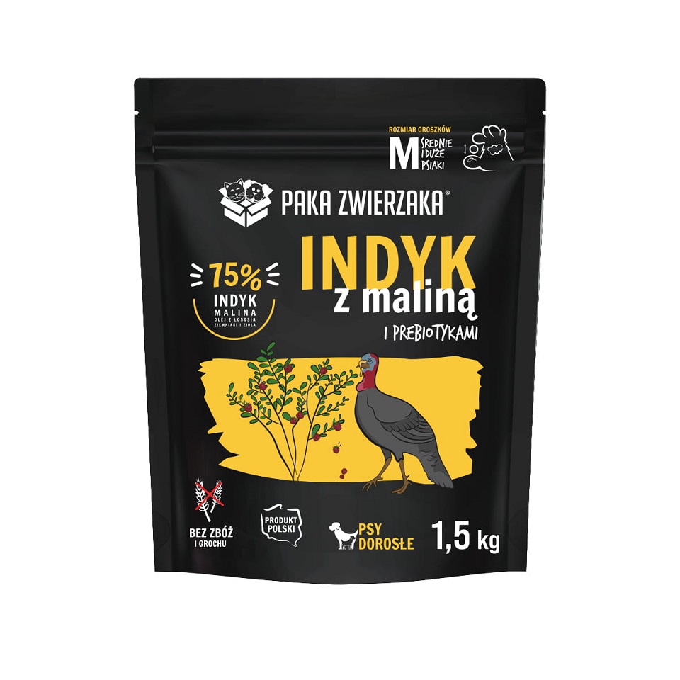 PAKA ZWIERZAKA Seventh Heaven Karma sucha Indyk z maliną dla psa M 1,5 kg