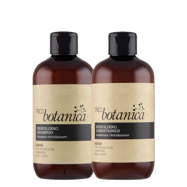 Trico Botanica Rekonstrukcja zestaw: szampon, 250 ml + odżywka rekonstrukcja dla włosów, kwas hialuronowy i ekstrakt z chmielu, 250 ml