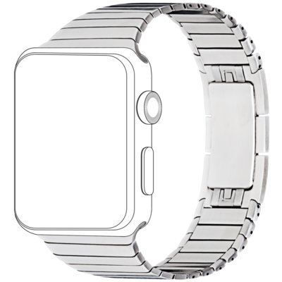 Pasek TOPP do Apple Watch do koperty 42/44/45mm Srebrny