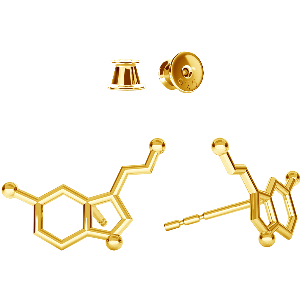 Giorre Serotonina kolczyki ze srebra próby 925, 1 para