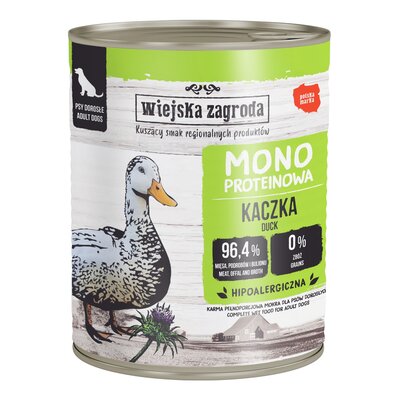 Karma dla psa WIEJSKA ZAGRODA Kaczka 800 g