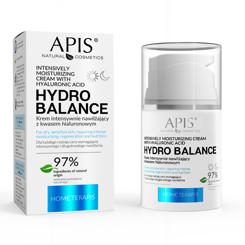 Apis Hydro Balance krem intensywnie nawilżający z kwasem hialuronowym do twarzy, 50 ml