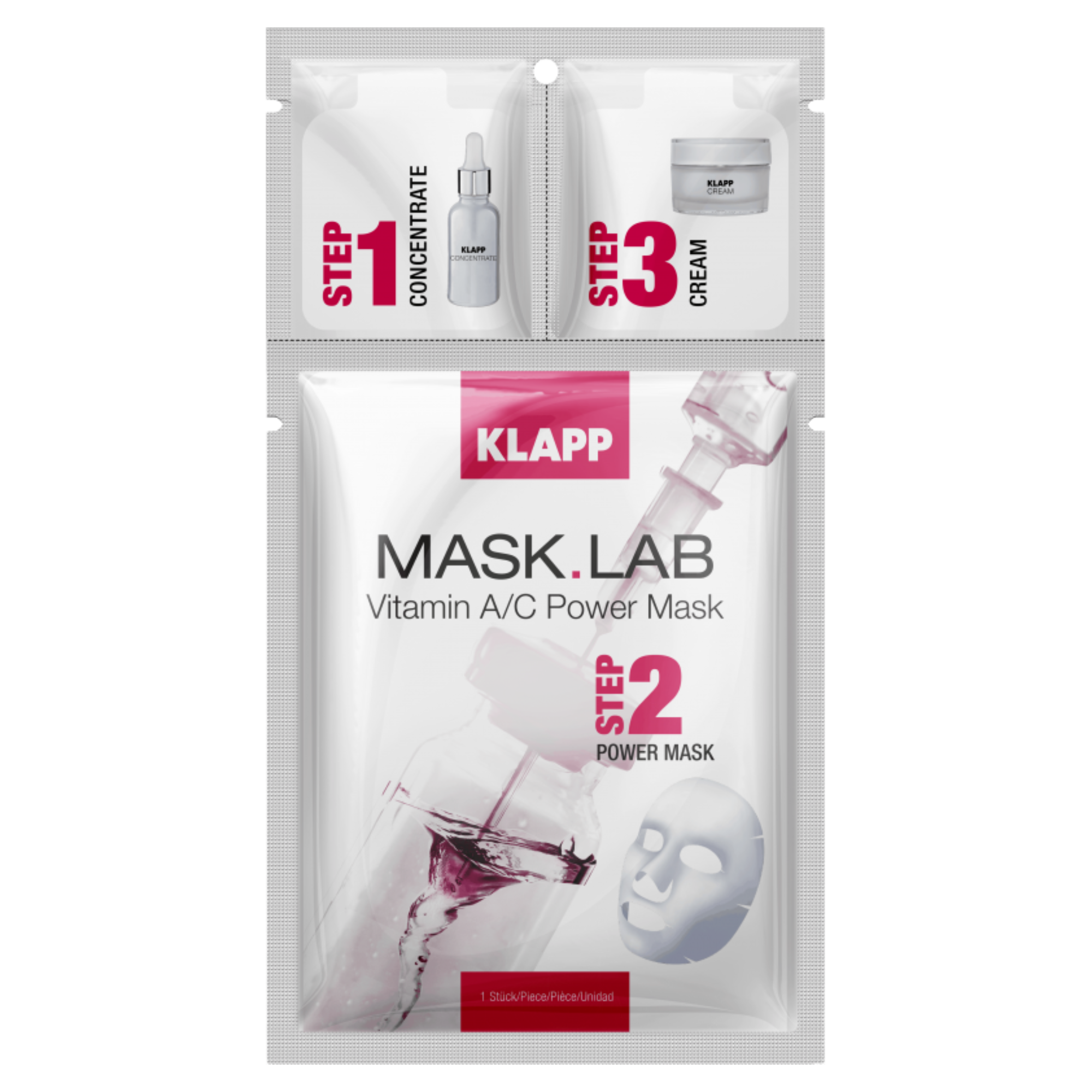 Klapp Mask.Lab liftingujący zabieg na twarz, 1 szt.