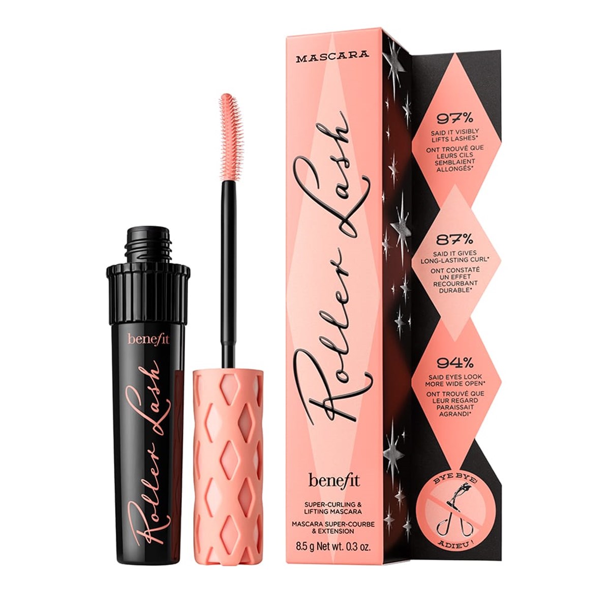 Benefit Roller Lash Curling & Lifting podkręcająco-liftingujący tusz do rzęs Black. 8,5 g
