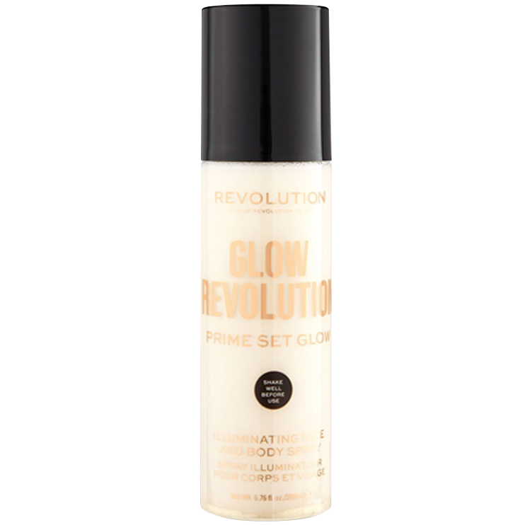 Revolution Makeup Eternal Gold rozświetlająca mgiełka utrwalająca makijaż, 200 ml