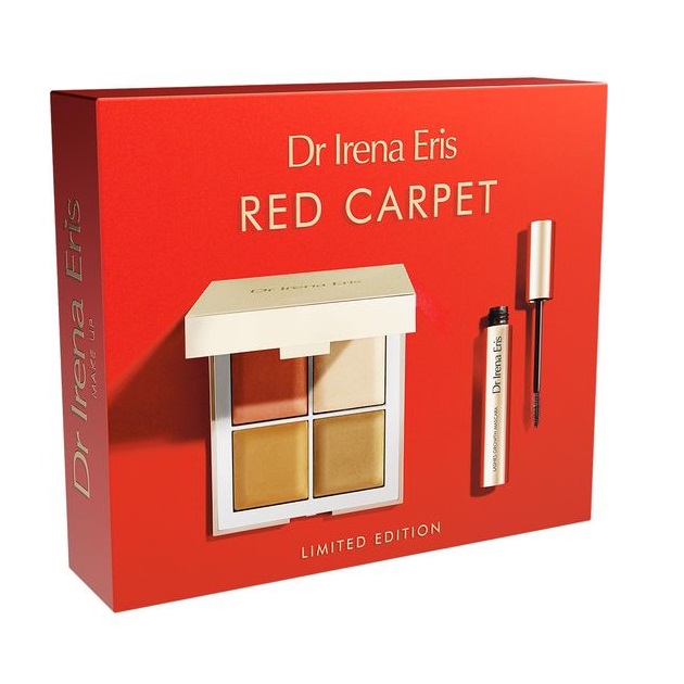 Dr Irena Eris Red Carpet Set zestaw: paleta do konturowania twarzy Design Define Face, 20 g + tusz do rzęs Lashes Growth, 9 ml