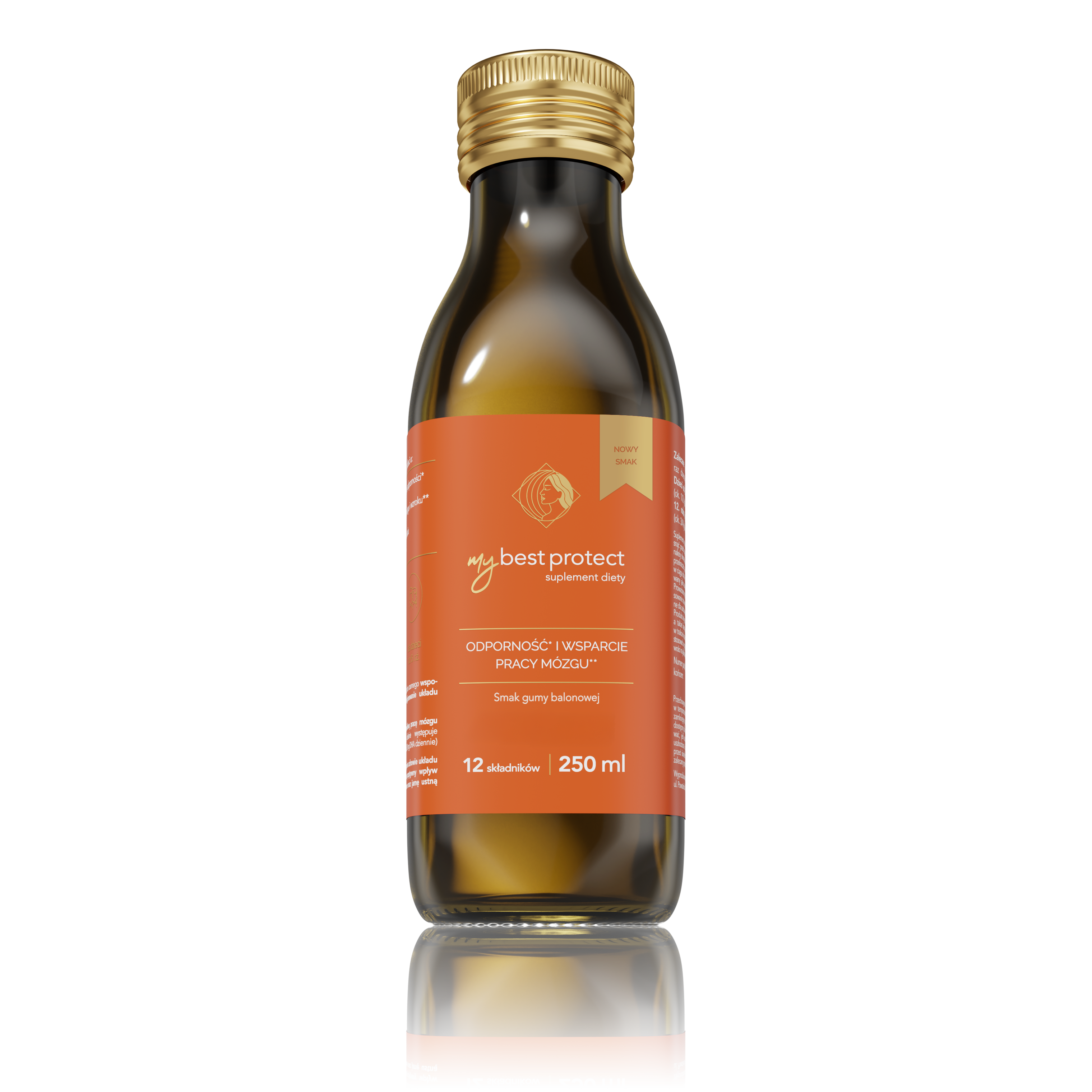 MyBestPharm MyBest Protect suplement diety, smak gumy balonowej, 250 ml