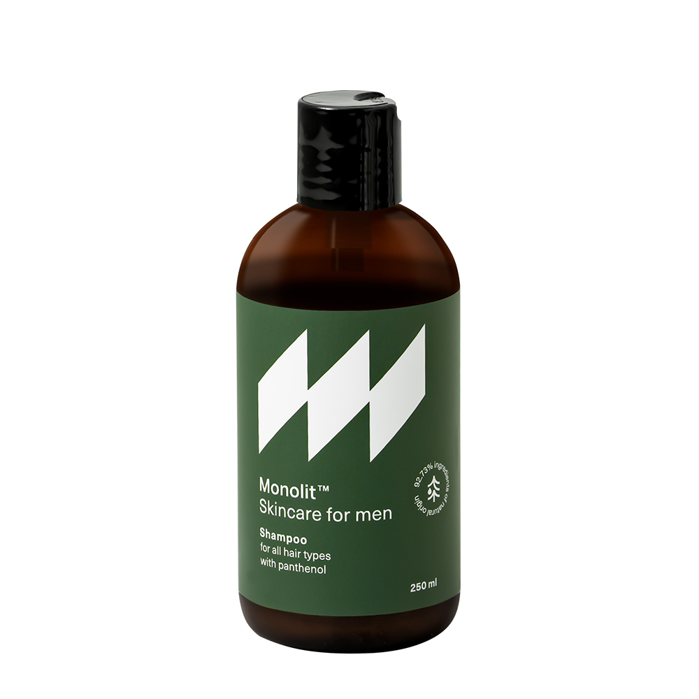 Monolit Skincare For Men szampon z pantenolem do każdego rodzaju włosów, 250 ml