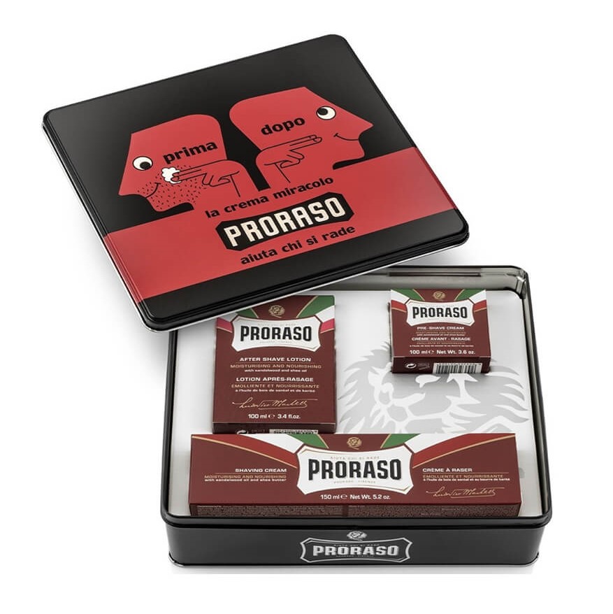 Proraso Vintage Selection Primadopo zestaw: krem przed goleniem, 100 ml + krem do golenia, 100 ml + balsam po goleniu, 100 ml