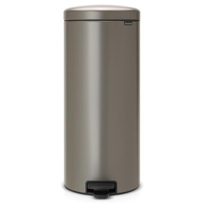 Kosz na śmieci z pedałem BRABANTIA 114441 NewIcon ciche zamykanie, przenośny 30L Platynowy
