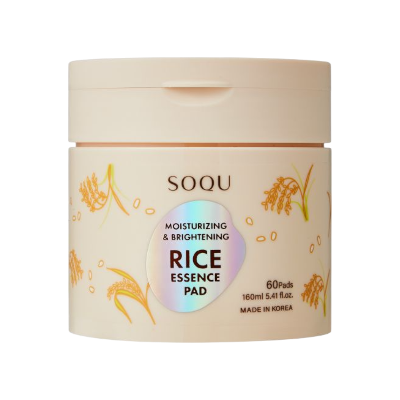 Soqu Moist&Bright nawilżające i rozjaśniające płatki z esencją z ryżem, 60 szt./1 opak.