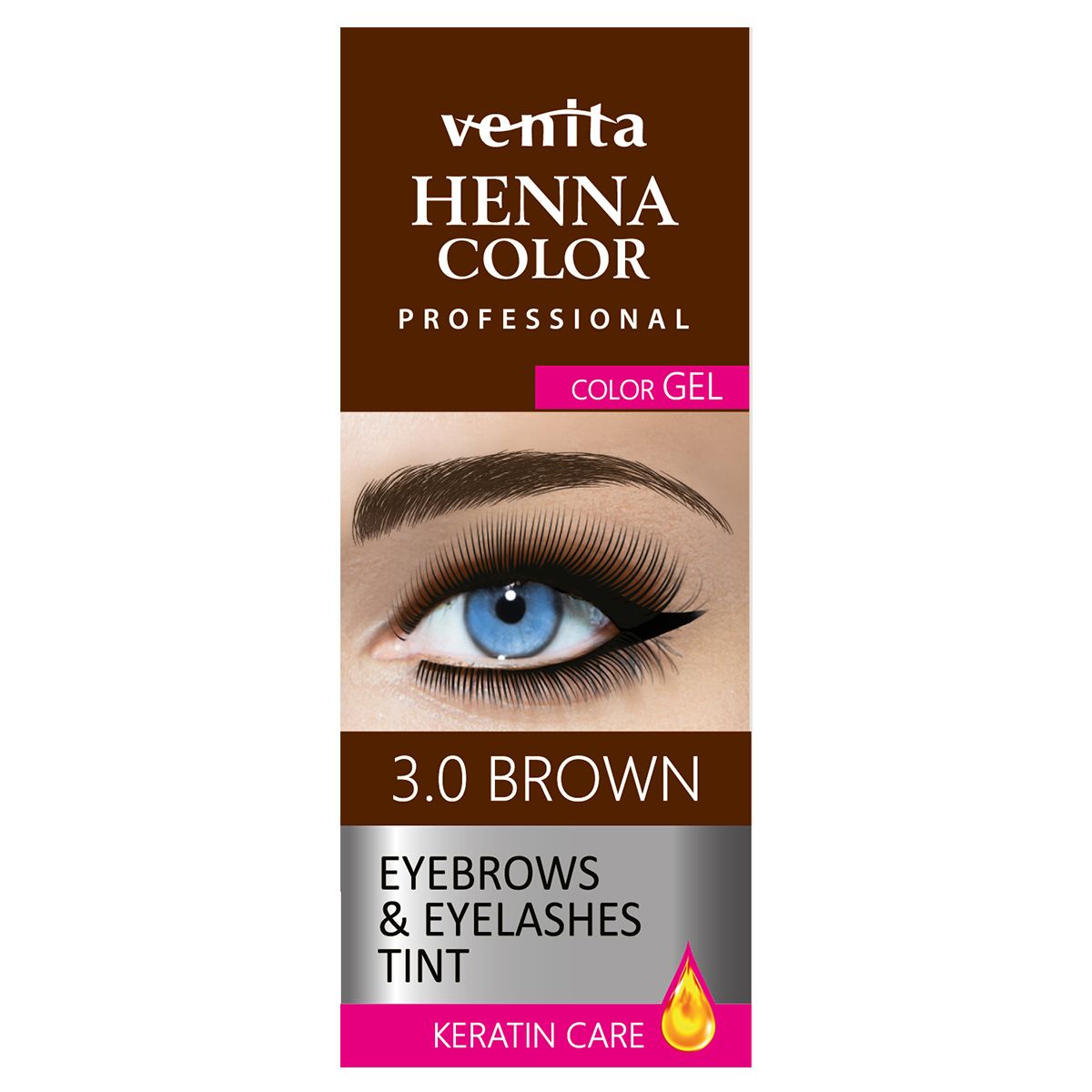 Venita Henna Color henna w żelu do brwi 3.0 brązowa, 30 g