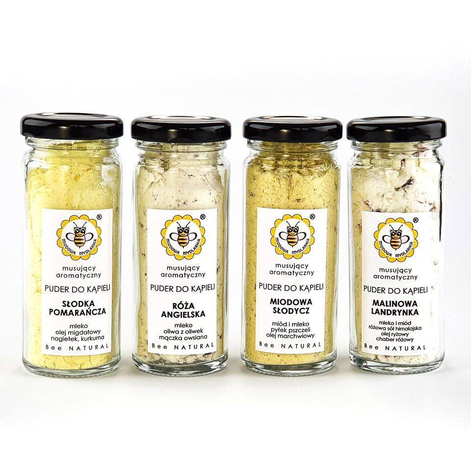 Miodowa Mydlarnia zestaw do kąpieli pudry musujące, 1 zest.