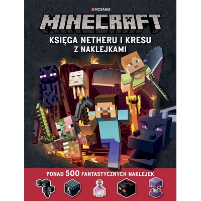 Minecraft Księga Netheru i Kresu z naklejkami