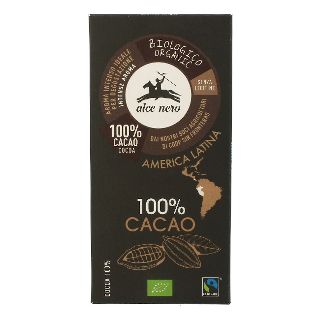 Czekolada 100% CACAO BIO 50 g (Alce Nero)