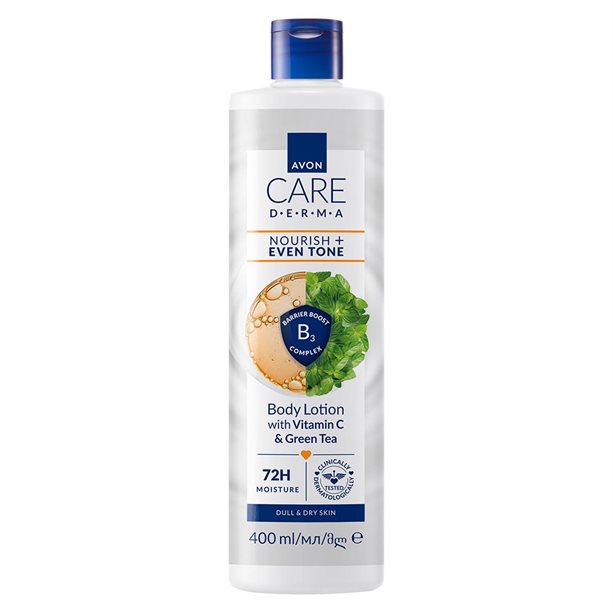 Avon Care Derma balsam do ciała wyrównujący koloryt skóry z wit. C i zieloną herbatą, 400 ml