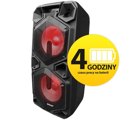 Power Audio PRIME3 APA20, 40W, Bluetooth, Bateria 4 godziny, Dwa bezprzewodowe mikrofony w zestawie, Pilot w zestawie