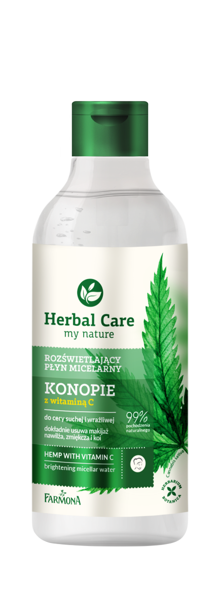 Herbal Care Konopie  płyn micelarny do cery bardzo suchej, 400 ml