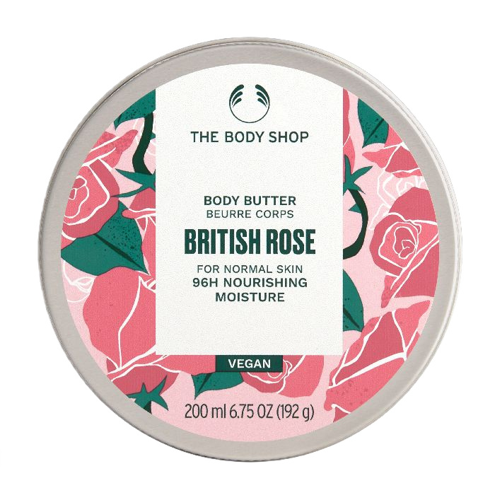 The Body Shop British Rose wegańskie masło do ciała, 200 ml