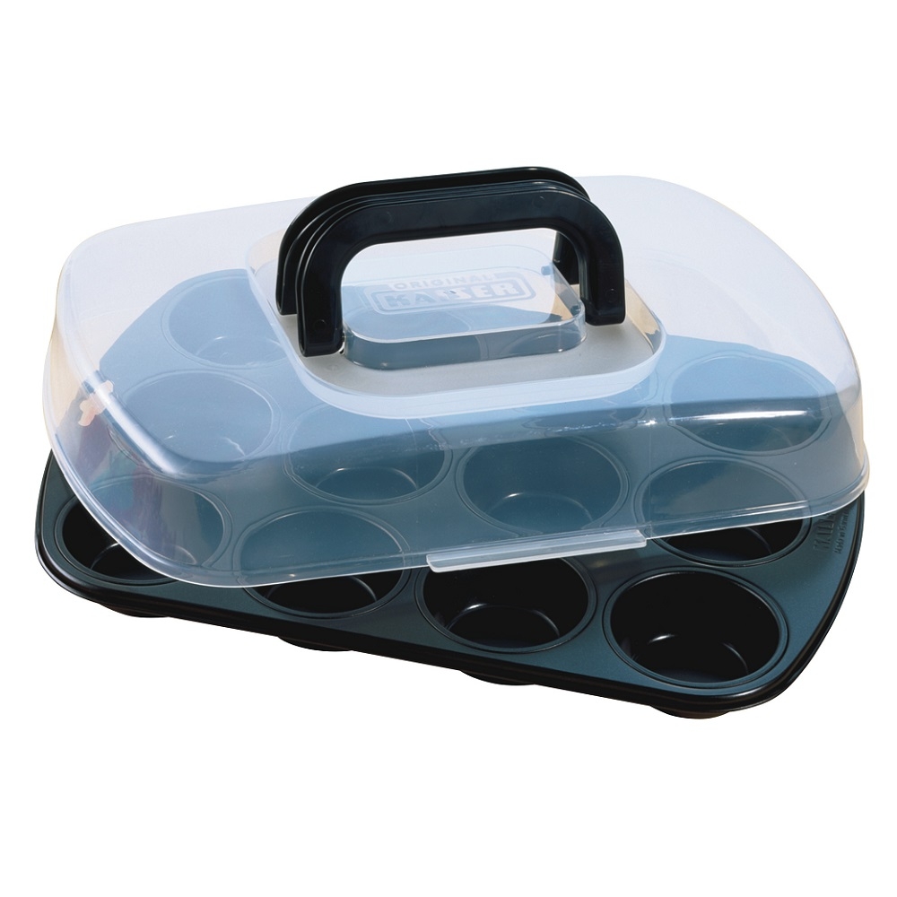 Kaiser - Forma do muffinek z przykrywką 12 szt.