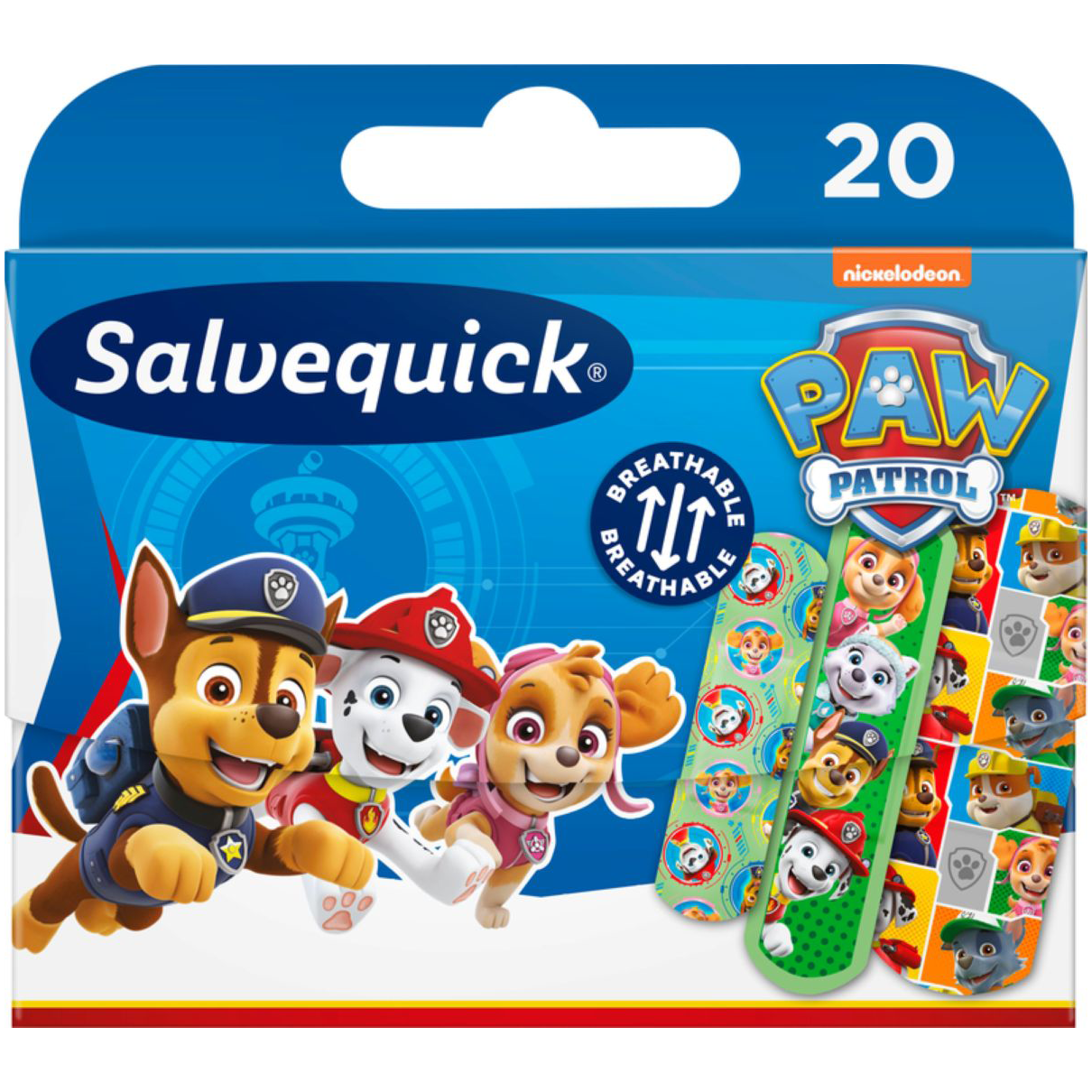Salvequick Kids Paw Patrol wyrób medyczny: plastry opatrunkowe dla dzieci, 20 szt./1 opak.