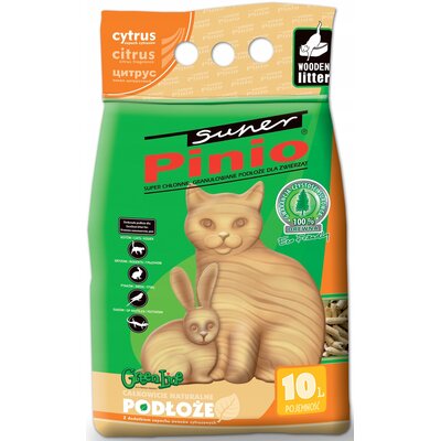 Żwirek dla kota SUPER PINIO Cytrus 10 L