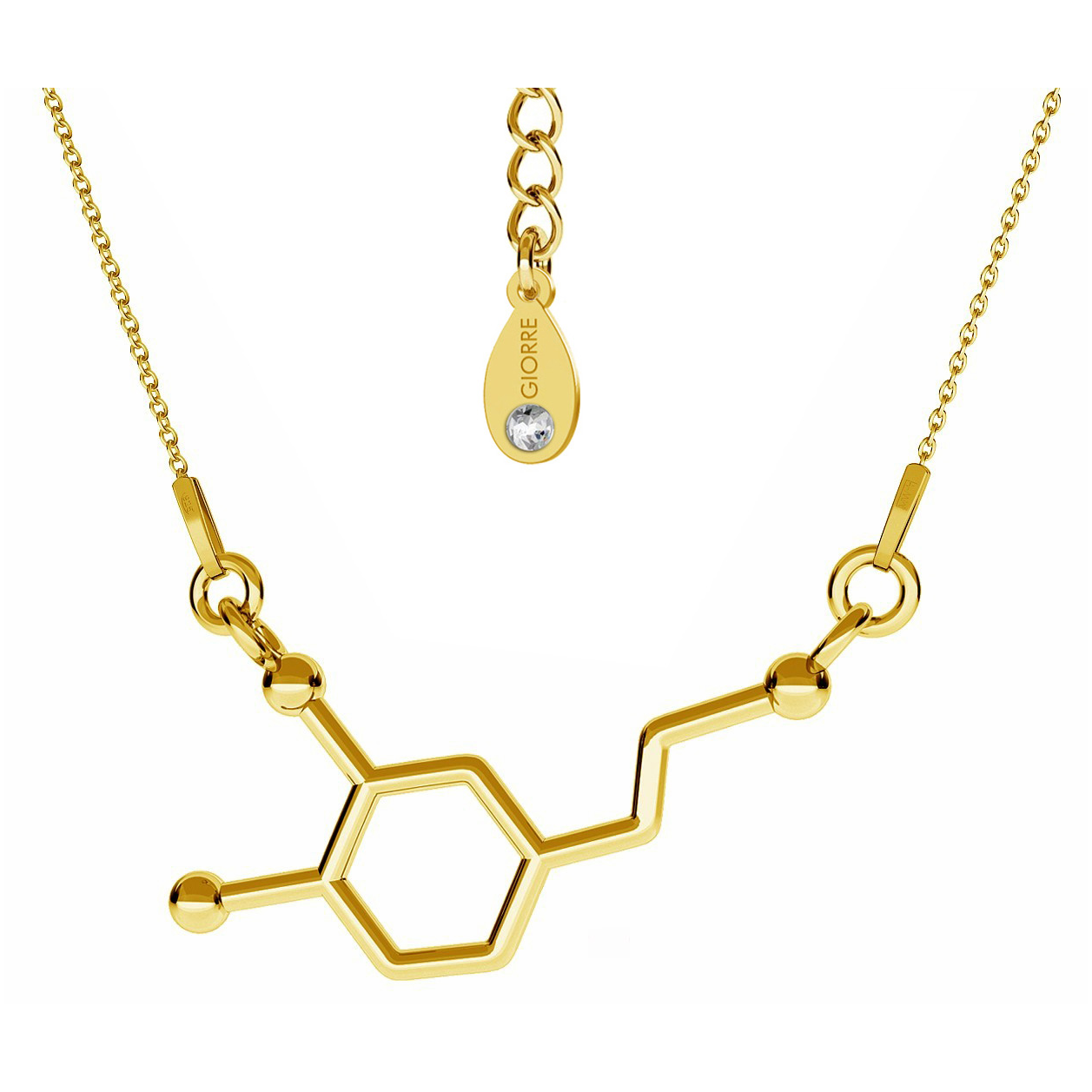Giorre Dopamina naszyjnik ze srebra próby 925 z kryształem Swarovskiego, 1 szt.