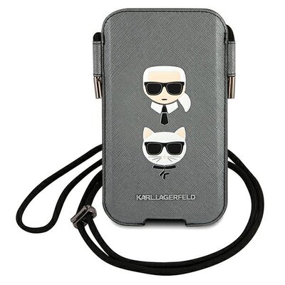 Etui KARL LAGERFELD Saffiano Karl & Choupette Head do Apple iPhone
