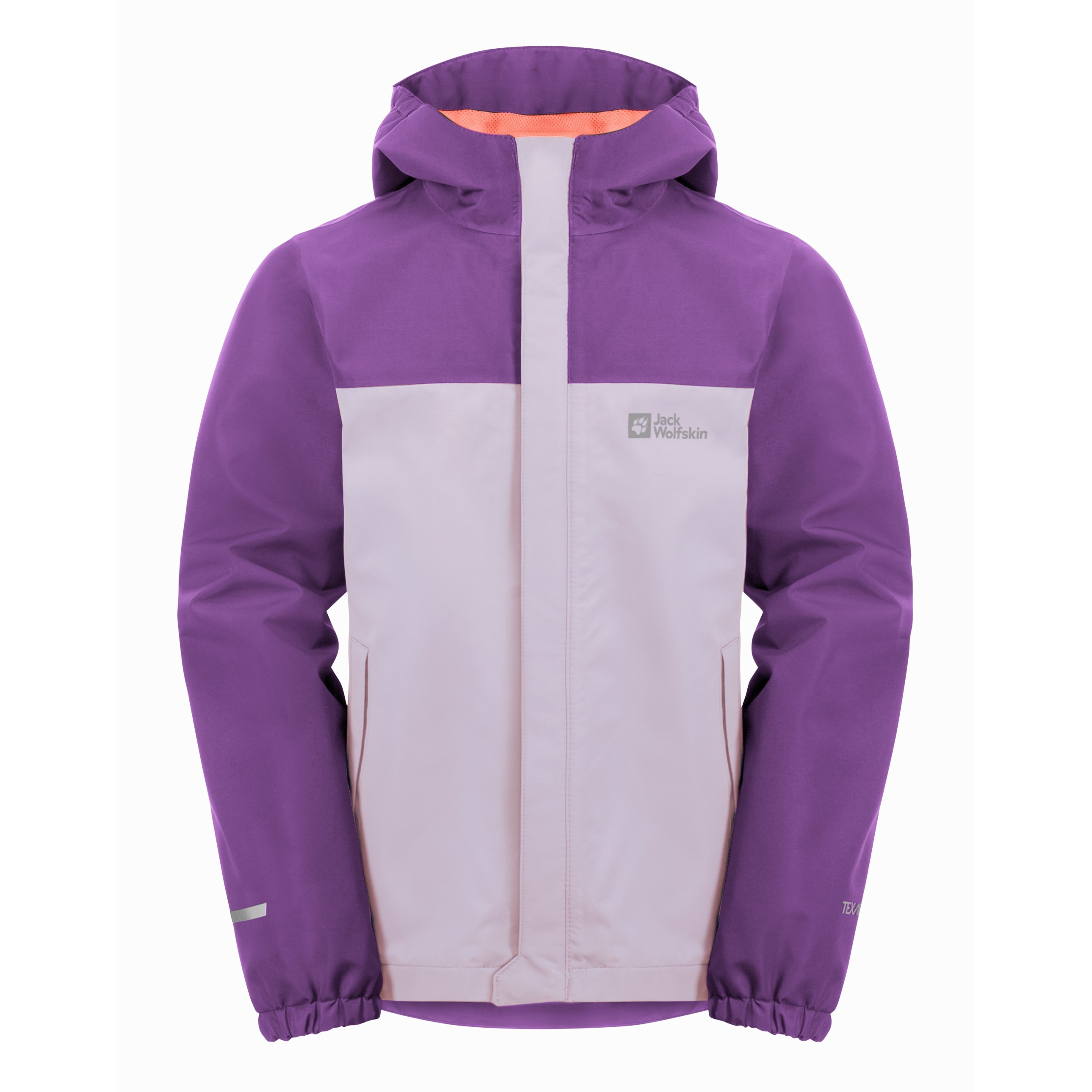 Kurtka przeciwdeszczowa dla dzieci Jack Wolfskin TUCAN JACKET K pale lavendar - 92