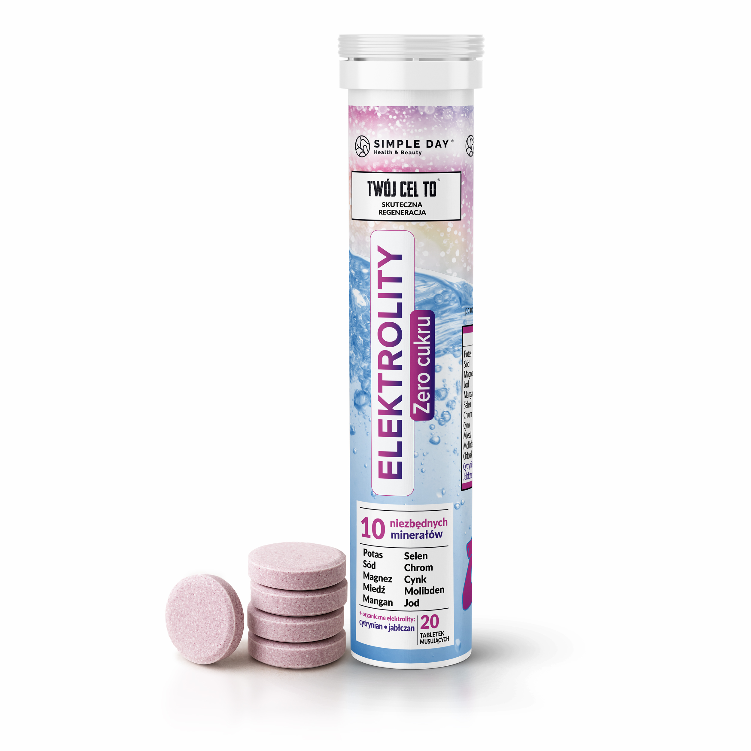 Twój cel to ELEKTROLITY suplement diety wspierający nawodnienie i regulacje gospodarki elektrolitowej, 20 kaps./1 opak.