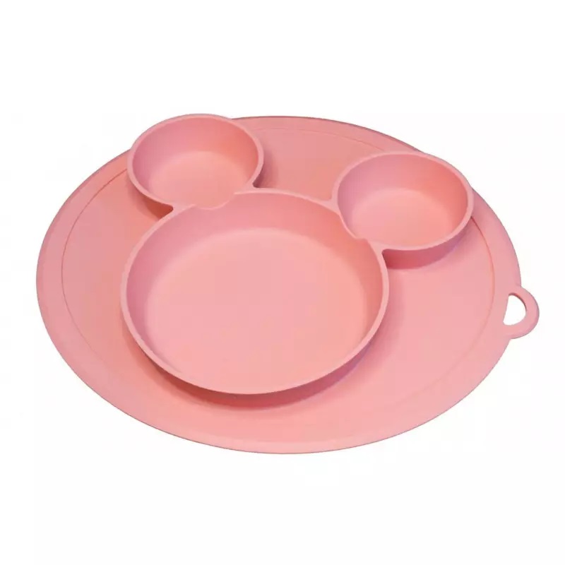 MyRoys silikonowy talerzyk z przyssawką Różowy, 1 szt.